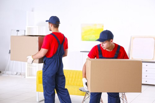 Removal team preparing a move in a Kentish Town street