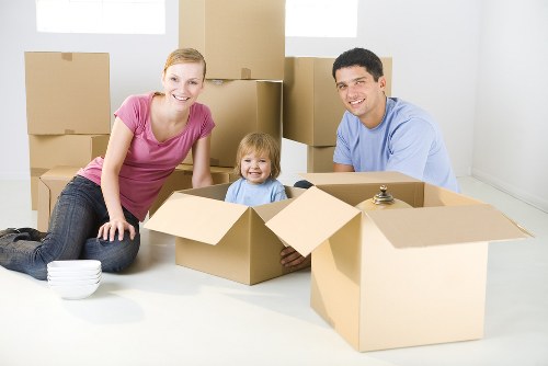 Removal team planning house removals in Kentishtown on a local street