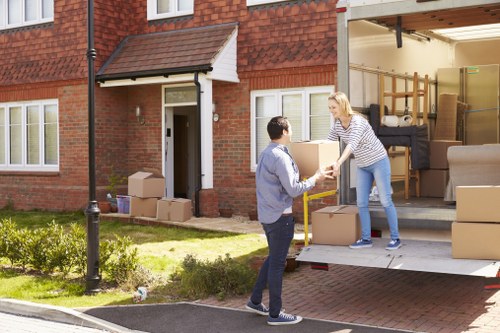 Removal van loaded for house removals in Kentishtown