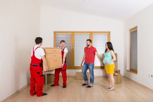 Professional handling of bulky furniture during removal