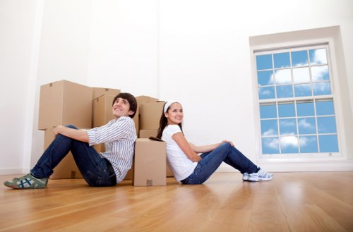 Flat move with boxes and stair access in Kentish Town