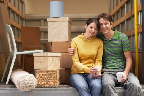 Household items organised for a Kentishtown relocation