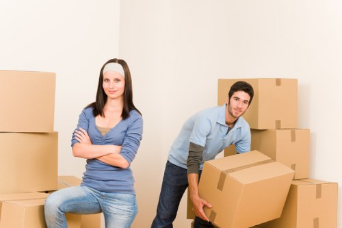 Office relocation equipment prepared for removals in Kentishtown
