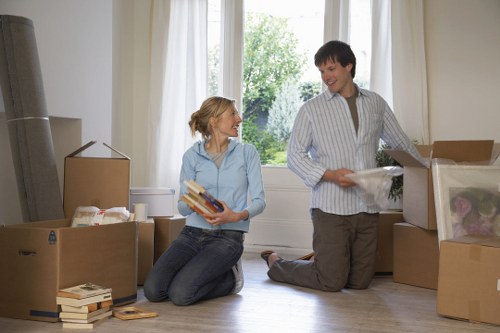 Packing supplies and household items for a Kentish Town move